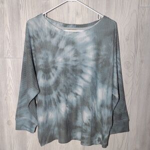 Democracy Blue Tie-Dye Women's Top